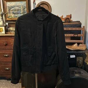 Banana Republic Black Bomber Jacket EUC